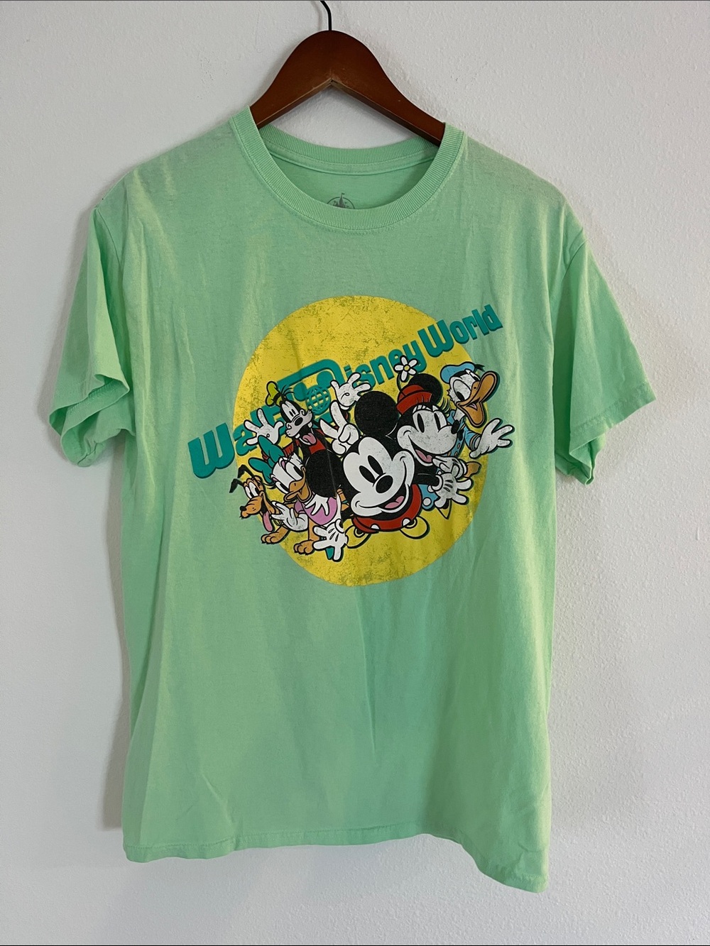 Walt Disney World Mint Green Mickey & Friends Graphic Tee